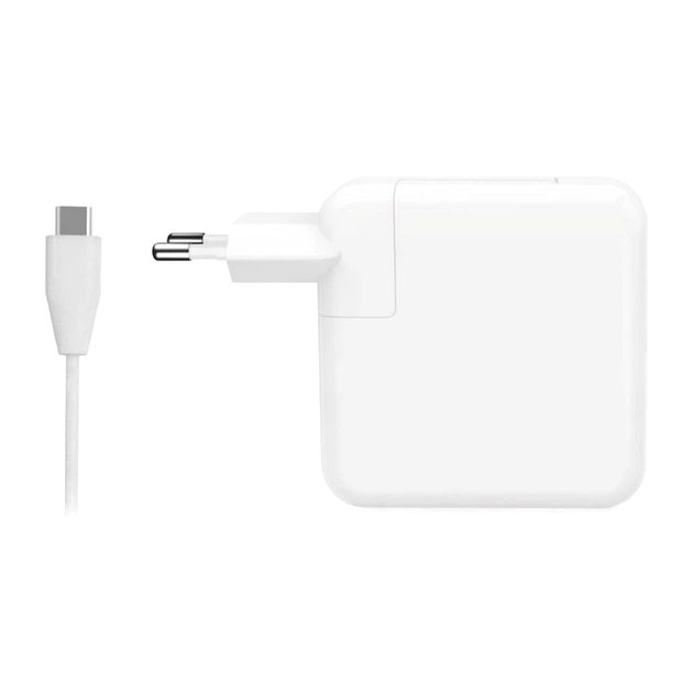 Мережевий зарядний пристрій 96 Вт USB-C PD для Macbook білий полікарбонат - зображення 6