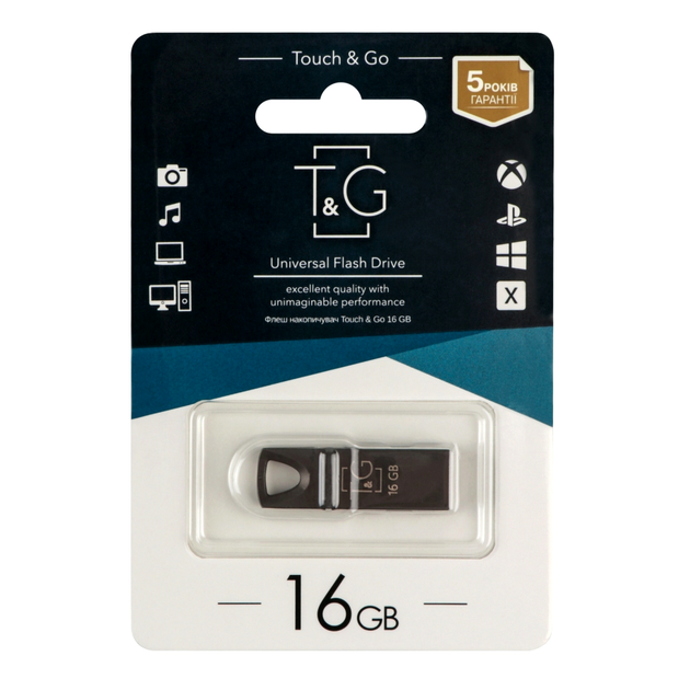 USB флешка 16GB USB-A 2.0 металл черный для хранения данных модель Metal 117 - Фото 2 USB флешка 16GB USB-A 2.0 металл черный для хранения данных модель Metal 117 - зображення 2