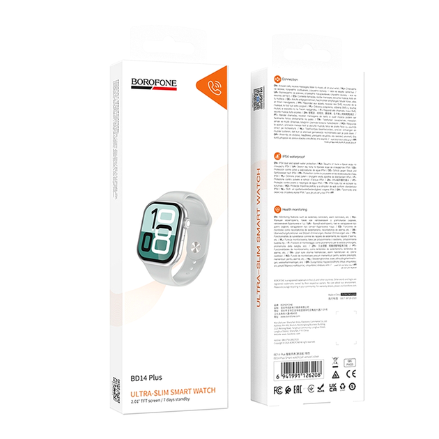 Смарт часы Borofone BD14 Plus Bluetooth 2.01 дюйма 180 mAh мониторинг активности звонки - Фото 2 Смарт часы Borofone BD14 Plus Bluetooth 2.01 дюйма 180 mAh мониторинг активности звонки - изображение 2