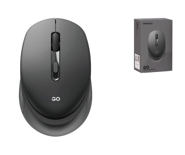 Бездротова миша Fantech GO W609 Чорний 1600 DPI USB ергономічний адаптер для повсякденного використання - зображення 4