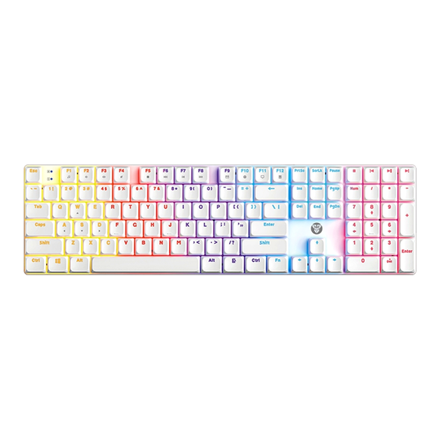 Ігрова клавіатура механічна FANTECH ATOM AIR108 Red Switch 108 клавіш USB біла пластик - Фото 1 Ігрова клавіатура механічна FANTECH ATOM AIR108 Red Switch 108 клавіш USB біла пластик - зображення 1