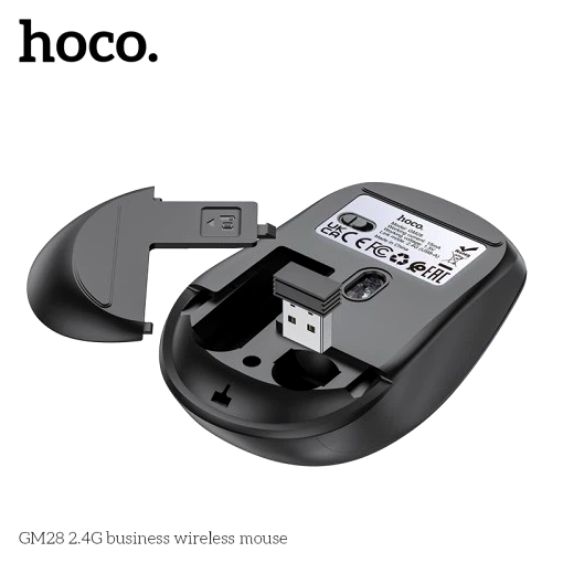 Беспроводная мышь Hoco GM28 с оптическим сенсором 1600 DPI черный для работы и игр - Фото 8 Беспроводная мышь Hoco GM28 с оптическим сенсором 1600 DPI черный для работы и игр - зображення 8