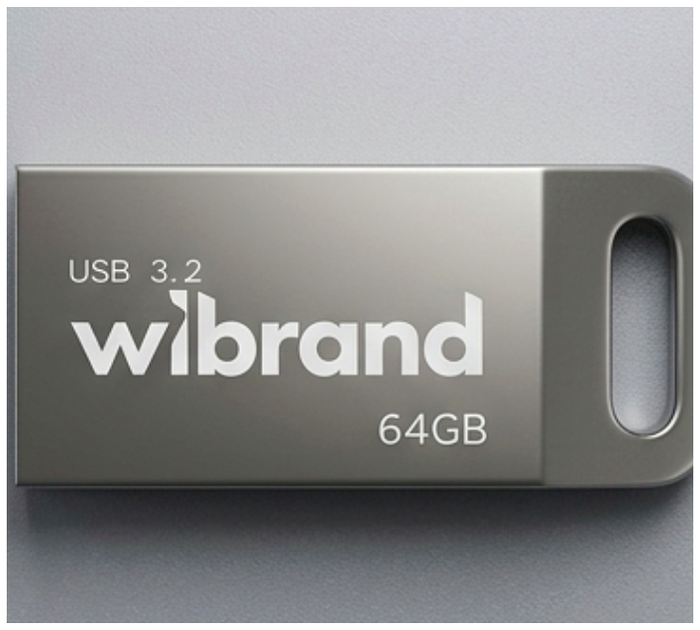 USB флеш-накопитель 64 Гб 3.2 металл серебро для хранения данных Wibrand Ant Gen1 - зображення 7