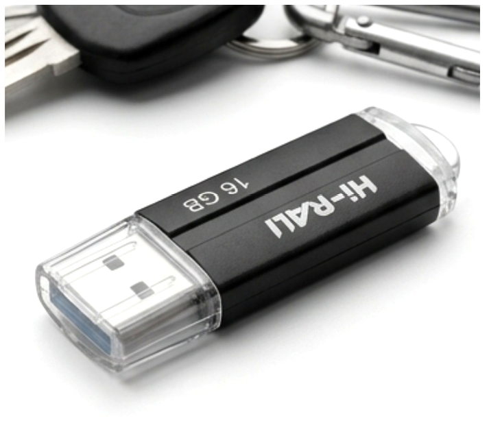 USB флешка 16 Гб USB 2.0 черный пластик металл для хранения данных Hi-Rali Corsair - зображення 6