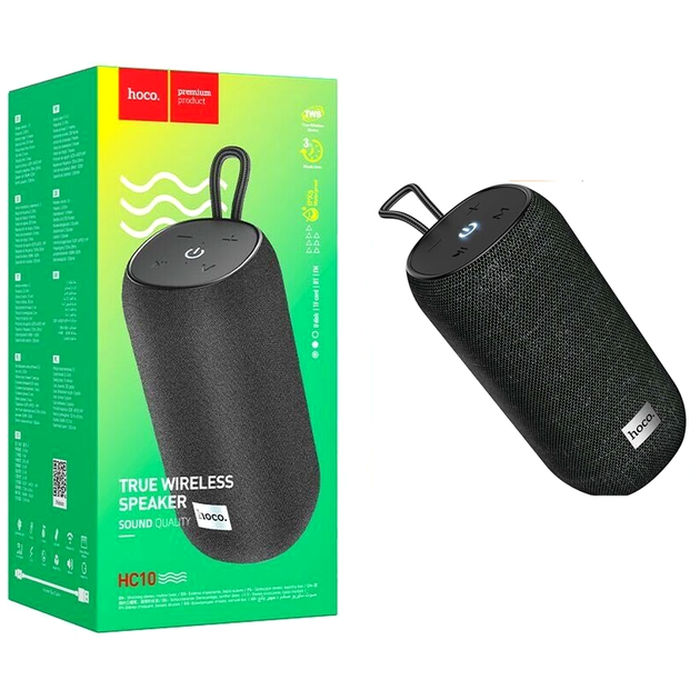 Колонка Hoco HC10 5 Вт 1200 mAh Bluetooth USB Type-C IPX5 Черный - изображение 2