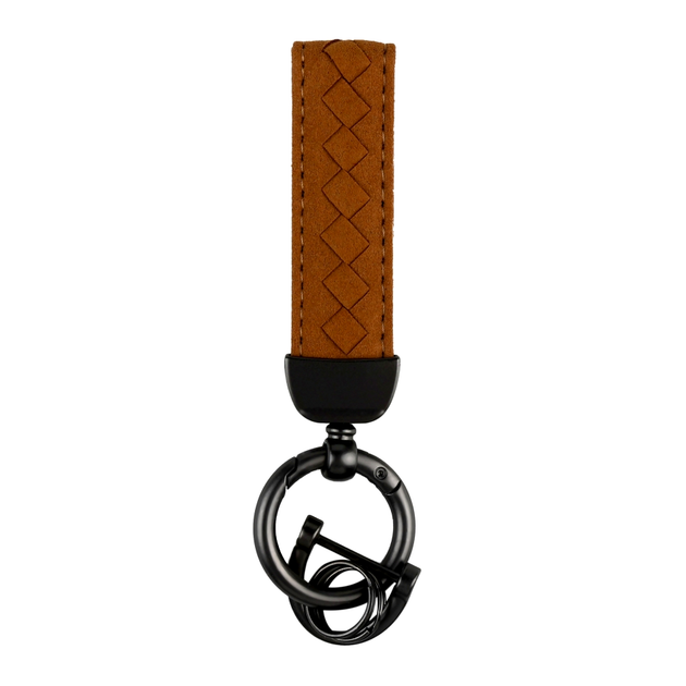Брелок для ключей Leather Luxury Коричневый PU-кожа с кольцом и быстросъёмными кольцами - Фото 1 Брелок для ключей Leather Luxury Коричневый PU-кожа с кольцом и быстросъёмными кольцами - изображение 1
