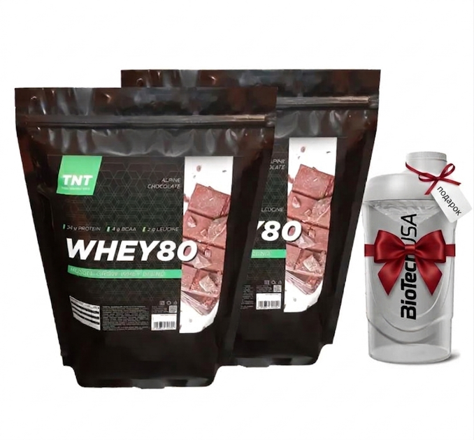 Протеїн 80% 4кг TNT Nutrition + Шейкер у подарунок Альпійський шоколад - Фото 1 Протеїн 80% 4кг TNT Nutrition + Шейкер у подарунок Альпійський шоколад - зображення 1