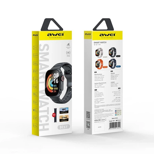 Smart Watch Awei H37- чорний - зображення 3