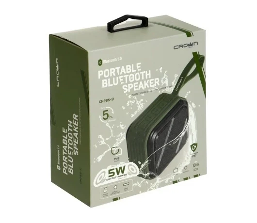 Bluetooth колонка Crown CMPBS-51 Green - изображение 3