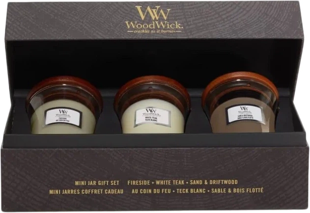 Набір свічок Woodwick Mini Jar 3x85 г (5038581153070) - Фото 2 Набір свічок Woodwick Mini Jar 3x85 г (5038581153070) - зображення 2