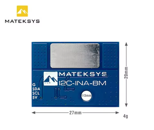 Датчик току та напруги для FPV дронів Matek I2C-INA-BM INA 228, 0–85V 204A I2C монітор живлення - зображення 2