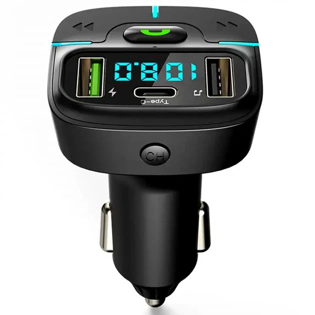 Автомобильный FM модулятор с дисплеем, Bluetooth, 2хUSB GZ03 - изображение 3