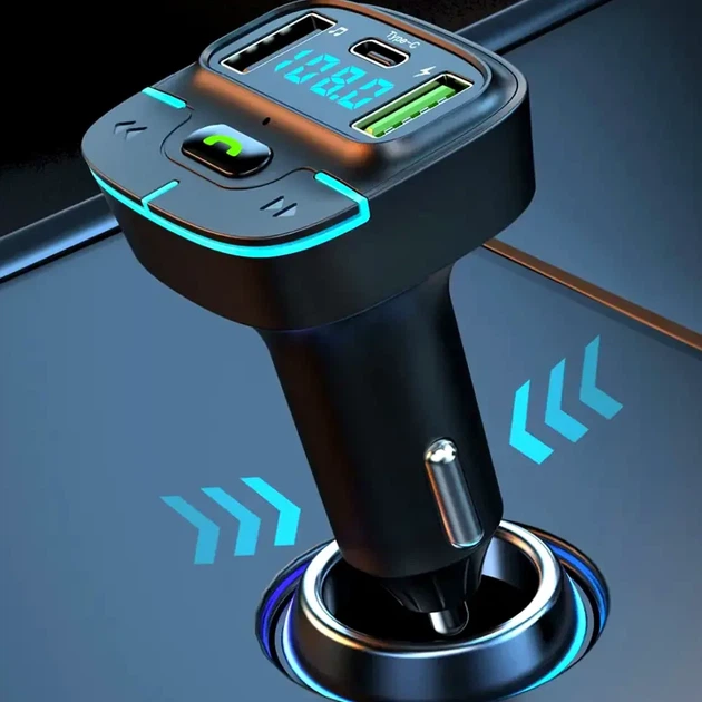 Автомобильный FM модулятор с дисплеем, Bluetooth, 2хUSB GZ03 - изображение 7