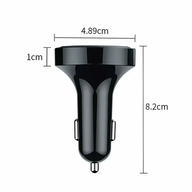 Автомобильный Bluetooth FM-трансмиттер 2 USB 3.1A зарядка для авто CTC-109 LED дисплей RGB подсветка - изображение 8