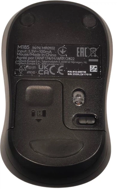Миша Logitech M185 Wireless Grey (910-002238/910-002235) (2320LZX2YCY9) - Уцінка - зображення 6