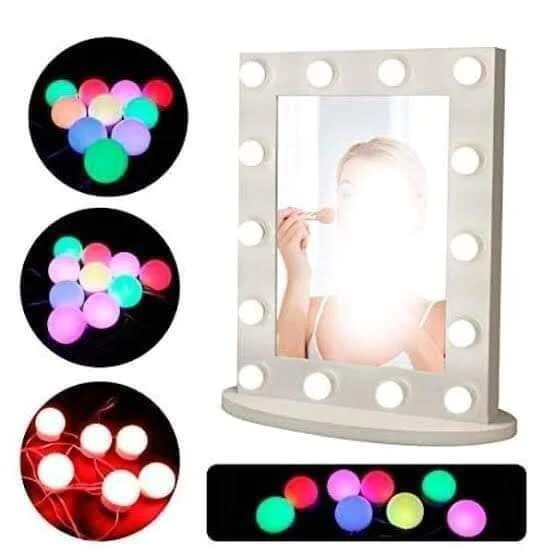 Подсветка для зеркала с пультом регулировкой яркости цвета Vanity Mirror Lights RGB разноцветная - Фото 2 Подсветка для зеркала с пультом регулировкой яркости цвета Vanity Mirror Lights RGB разноцветная - изображение 2