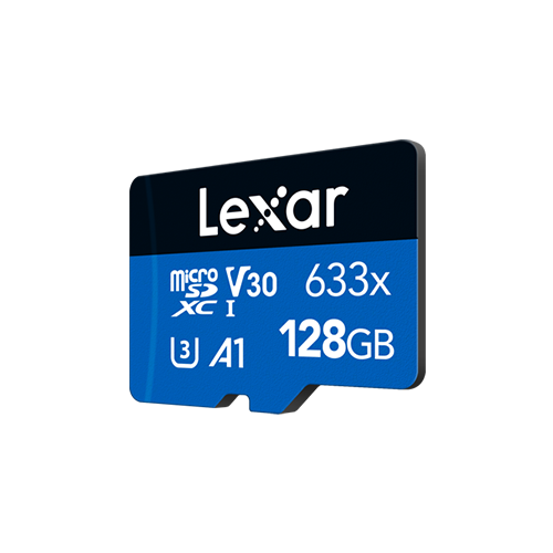 Карта пам'яті microSDXC (UHS-1 U3) Lexar High-Performance 633x 128Gb class 10 V30 A1 (100Mb/s) Blue Series (adapter SD) (LMS0633128G-BNAAA) - изображение 4