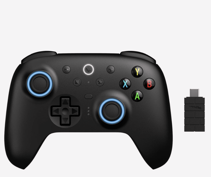 Геймпад 8BitDo Ultimate 2 Wireless 2.4G Black (RET00509) – беспроводной/проводной геймпад для PC и Android, Hall Effect, RGB, док-станция, Bluetooth, черный - Фото 2 Геймпад 8BitDo Ultimate 2 Wireless 2.4G Black (RET00509) – беспроводной/проводной геймпад для PC и Android, Hall Effect, RGB, док-станция, Bluetooth, черный - изображение 2
