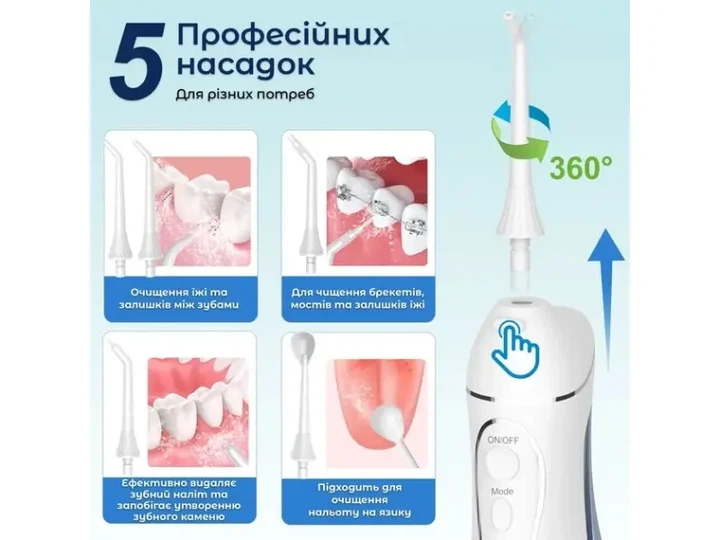 Іригатор H2ofloss HF-C102 White - изображение 4