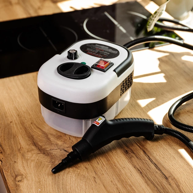 Пароочисник ручний Steam Cleaner 2500 Вт із набором та баком 1.2л HP-SC-002-white - изображение 3
