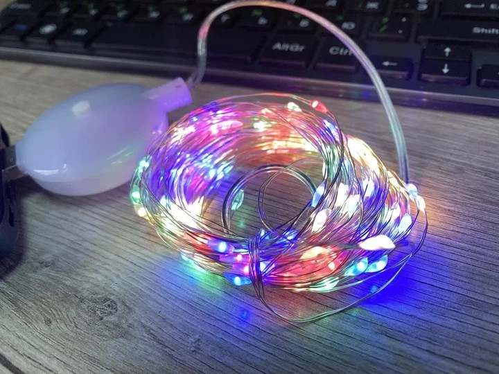 Гирлянда проволока музыкальная прозрачный провод USB RGB разноцветная SF-4 - изображение 4
