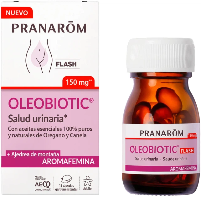 Suplement diety Pranarom Oleobiotic Flash Salud urinaria 15 kapsułek (5420008559426) - Zdjęcie 1 Suplement diety Pranarom Oleobiotic Flash Salud urinaria 15 kapsułek (5420008559426) - obraz 1