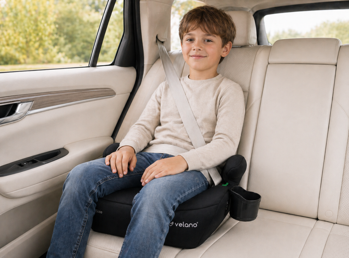 Бустер VELANO Primo i-Size 125-150 см, ISOFIX + подстаканник, black - изображение 7