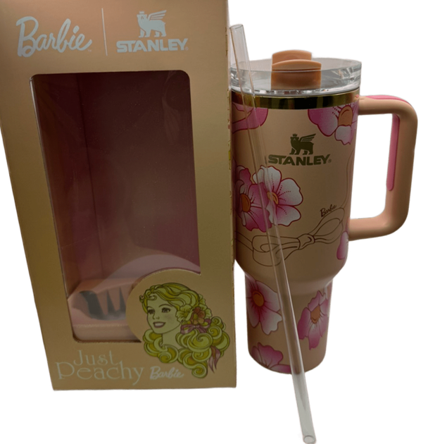 Термос термокружка Stanley Quencher H2.0 Tumbler из нержавеющей стали Peach Flower Barbie 1,18 л KT7001984 - Фото 1 Термос термокружка Stanley Quencher H2.0 Tumbler из нержавеющей стали Peach Flower Barbie 1,18 л KT7001984 - изображение 1