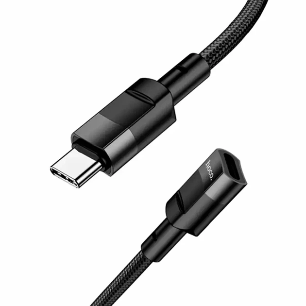 Кабель переходник Type-C папа на Type-C мама 1,2м 3А для зарядки и передачи данных HOCO U107 черный - Фото 6 Кабель переходник Type-C папа на Type-C мама 1,2м 3А для зарядки и передачи данных HOCO U107 черный - изображение 6