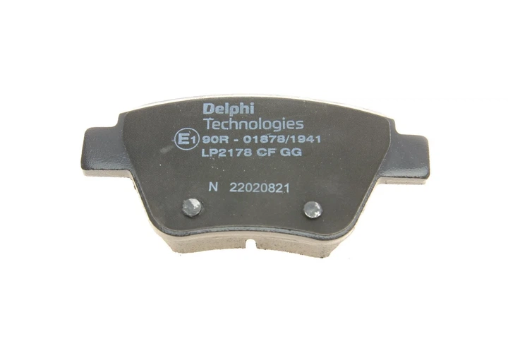 Колодки гальмові Delphi LP2178 Audi A3, A1; Seat Leon; Volkswagen Golf, Scirocco, Caddy, Touran, Jetta, EOS; Skoda Octavia, Superb, Yeti 5K0698451, 5KO698451, 2K5698451 - зображення 5