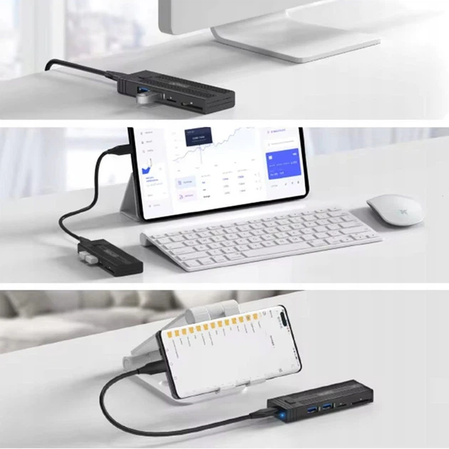 Зовнішня кишеня Zenwire HUB USB-C 7w1 SSD M.2 NVME PCIE SATA SD (5904507520502) - зображення 5