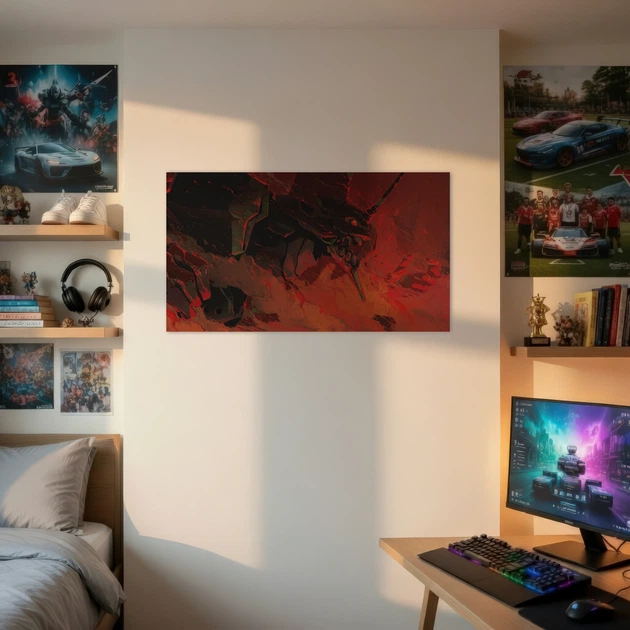 Постер Евангелион, Neon Genesis Evangelion, EVA Unit 01, аниме, A3 24×42 см (id5044) - изображение 2