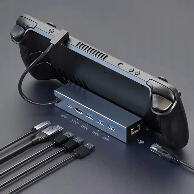 Stacja dokująca Zenwire HUB62 Steam Deck DOCK ROG ALLY DEX 6w1 HUB USB-C HDMI 4K Ethernet (5904507521400) - obraz 2