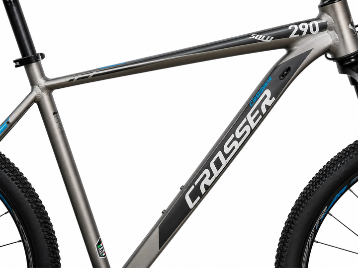Велосипед гірський 29" Crosser Solo рама 21", 1x12 L-TWOO AX, гідравліка Shimano MT200, повітряна вилка Синій - Фото 7 Велосипед гірський 29" Crosser Solo рама 21", 1x12 L-TWOO AX, гідравліка Shimano MT200, повітряна вилка Синій - зображення 7
