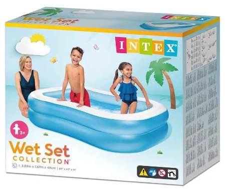 Надувной бассейн intex 57180 (203 х 152 х 48 см) Семейный - изображение 3