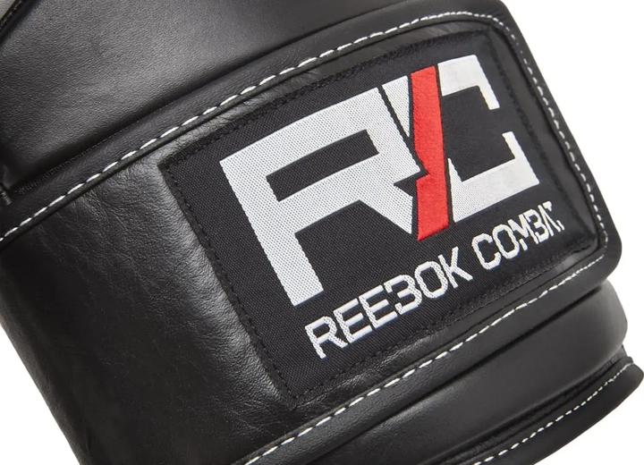 Боксерські рукавиці Reebok Combat Leather Boxing Gloves 10 унцій, чорно-білі - Фото 3 Боксерські рукавиці Reebok Combat Leather Boxing Gloves 10 унцій, чорно-білі - изображение 3