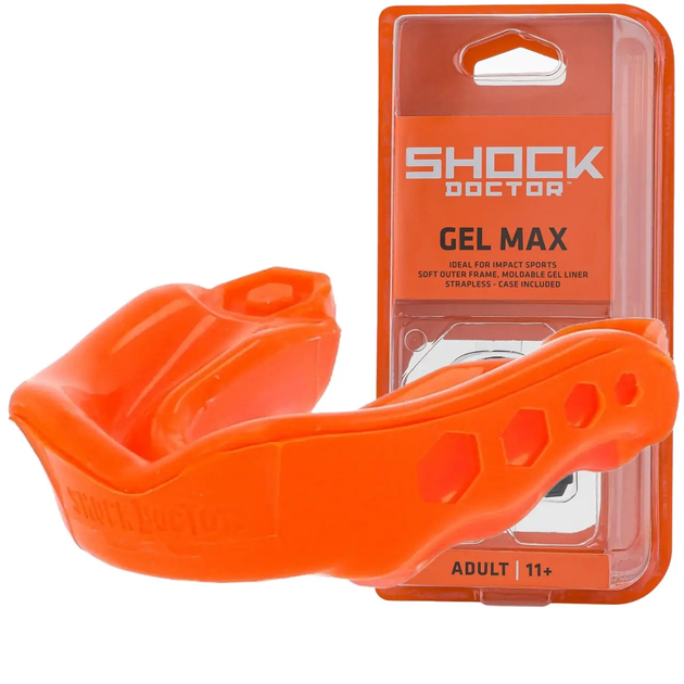 Капа боксерська доросла Shock Doctor Gel Max від 11 років оранжева - Фото 1 Капа боксерська доросла Shock Doctor Gel Max від 11 років оранжева - изображение 1