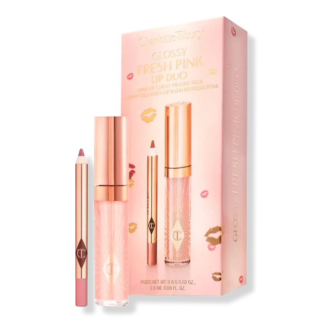 Charlotte Tilbury Glossy Pink Lip Duo Набір (lip liner/0.8g + lip gloss/2.6ml) - Фото 1 Charlotte Tilbury Glossy Pink Lip Duo Набір (lip liner/0.8g + lip gloss/2.6ml) - изображение 1