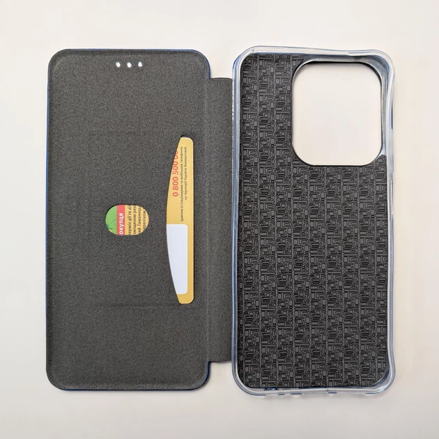 Чехол книжка Magnei для Xiaomi Redmi 15C, Poco C85 на магните синий - Фото 3 Чехол книжка Magnei для Xiaomi Redmi 15C, Poco C85 на магните синий - изображение 3