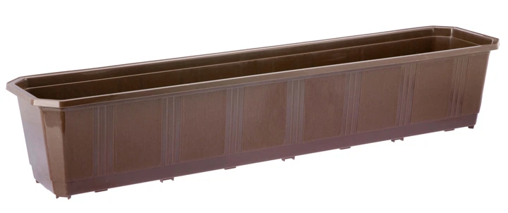 Skrzynka balkonowa Kadax Trani z podstawką i uchwytami 80 cm Brązowa (K874) (5902730388531) - obraz 5