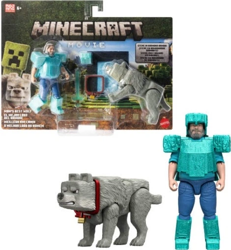 Zestaw figurek Minecraft Steve i wilk JFR71 (194735304400) - obraz 2