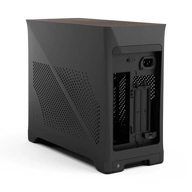 Корпус Fractal Design Era 2 / Mini-ITX / Small Form Factor / Алюминий и Орех / USB Type-C / Без БП / Черный - изображение 6