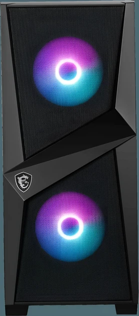 Корпус MSI MAG Forge 100R / без БП / Mid Tower / ARGB / Tempered Glass / USB 3.2 / 3x120mm Fans / Черный (101642292) - Уценка - изображение 5