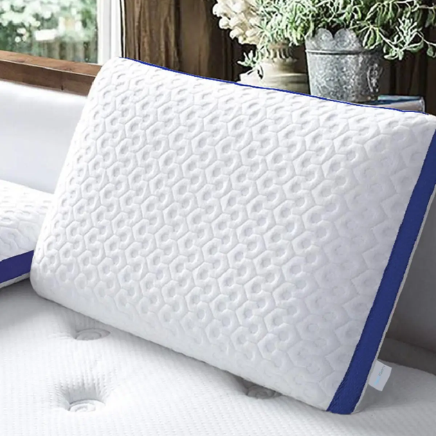 Ортопедична подушка Galaxy Motion ERGO FOAM, 2.0 середньої жорсткості, 40x65 см, висота15 см, Синій - Фото 3 Ортопедична подушка Galaxy Motion ERGO FOAM, 2.0 середньої жорсткості, 40x65 см, висота15 см, Синій - зображення 3