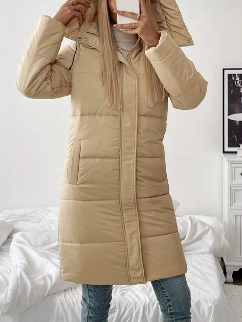 Стеганная куртка Shein sz2406194539555911 M бежевая (100009764) - изображение 3