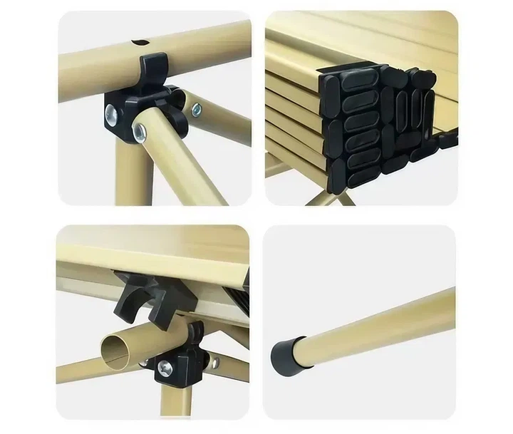 Стіл розкладний туристичний Folding Table 120х60 см Бежевий - изображение 7