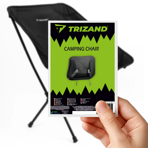 Складане туристичне крісло Trizand 25074 чорне до 120 кг з чохлом - зображення 8