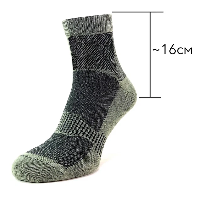 Мужские носки тактические короткие Tactic Three Color летние 41–45, упаковка 12 пар - зображення 2