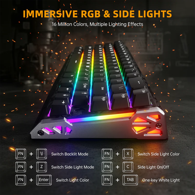 Игровая магнитная клавиатура ATTACK SHARK R68 HE / Проводное подключение / Magnetic Switch / Black - изображение 7