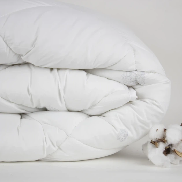 Одеяло полуторное 150×210 всесезонное теплое NATURE COTTON, антиаллергенное, хлопковое волокно, 350 г/м² (1-02577_00000) - изображение 5
